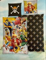 One Piece Bettwäsche 140x200cm , 70x90cm Luffy und...