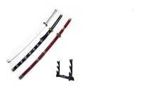 Katana  of Roronoa Zoro Holz 3er PACK Santoryu Anime...